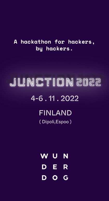 Past event: Wunderdog official partner of Junction 2022